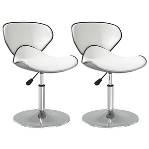 vidaXL Chaises à manger lot de 2 blanc similicuir