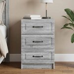 vidaXL Cabinet de chevet Sonoma gris 43 x 41 x 63 5 cm