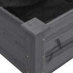 vidaXL Jardinière avec doublure gris 118x59x76 cm bois massif de sapin