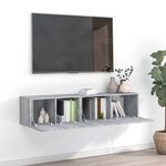 vidaXL Ensemble de meubles TV 2 Pièces Sonoma gris Bois d'ingénierie
