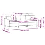 vidaXL Canapé à 3 places Marron 180 cm Tissu