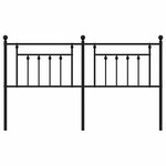vidaXL Tête de lit métal noir 160 cm