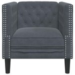 vidaXL Canapé Gris foncé 74 5 x 71 x 70 5 cm Velours