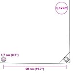 vidaXL Bâche 650 g / m² 3 5 x 5 m Gris