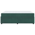 vidaXL Cadre de lit avec matelas Vert foncé 140 x 200 cm Velours