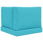 vidaXL Coussin de canapé d'extérieur 3 Pièces Turquoise Polyester