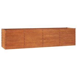 vidaXL Lit surélevé de jardin rouillé 320x80x77 cm acier corten