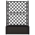 vidaXL Lit surélevé de jardin treillis système d'arrosage Anthracite