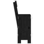 vidaXL Tabourets de bar lot de 2 noir 40x48 5x115 5 cm bois massif pin