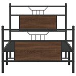 vidaXL Cadre de lit sans matelas chêne marron 80x200cm bois ingénierie