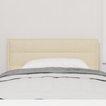 vidaXL Headboard LED Design Lignes Crème 90 cm Tissu