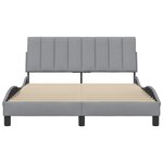 vidaXL Cadre de lit sans matelas Hanko gris clair 120x200 cm tissu
