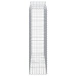 vidaXL Paniers à gabions arqués 3 Pièces 200x50x180/200 cm Fer galvanisé