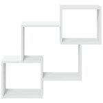 vidaXL Armoire murale 78x18x71 cm blanc bois d'ingénierie