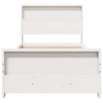vidaXL Cadre de lit Blanc 90 x 200 cm Bois massif en pin