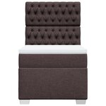 vidaXL Sommier à lattes de lit avec matelas Marron foncé 100x200 cm