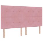 vidaXL Lit à ressorts avec matelas Rose 200 x 180 cm Velours
