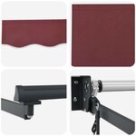 vidaXL Auvent rétractable électrique Rouge bordeaux 3 5 x 2 5 m