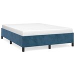 vidaXL Cadre de lit Bleu foncé 140x200 cm Velours