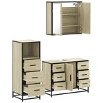 vidaXL Ensemble de meubles de salle de bain 3 Pièces chêne sonoma