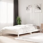 vidaXL Lit empilable Blanc 100x200 cm Bois de pin massif