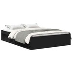 vidaXL Cadre de lit sans matelas noir 140x200 cm