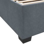 vidaXL Cadre de lit avec matelas Gris foncé 180 x 200 cm Velours