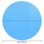 vidaXL Couverture de piscine Bleu 210 cm PE