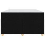 vidaXL Cadre de lit avec matelas Noir 120 x 200 cm tissu