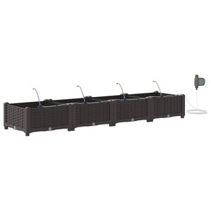 vidaXL Pots de jardin Marron 160 x 40 x 22 cm Acier