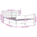 vidaXL Cadre de lit et tête de lit cire marron 120x200 cm bois de pin