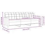 vidaXL Canapé à 3 places Jaune clair 210 cm Tissu