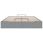 vidaXL Cadre de lit ottoman sans matelas gris clair 140x190 cm tissu