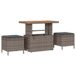 vidaXL Ensemble de canapé de jardin 11 Pièces Gris Poly rotin