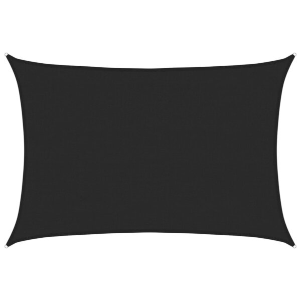 vidaXL Voile d'ombrage 160 g/m² Noir 4x5 m PEHD