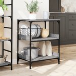 vidaXL Chariot de cuisine sonoma gris 60x41x80 5 cm bois d'ingénierie