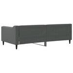 vidaXL Lit de repos sans matelas gris foncé 90x190 cm tissu