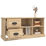 vidaXL Meuble TV chêne sonoma 102x35 5x47 5 cm bois d'ingénierie