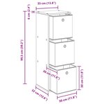 vidaXL Buffet avec tiroir Blanc 35 x 32 x 99 5 cm