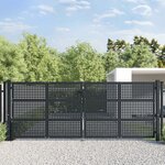 vidaXL Portail de jardin anthracite 400x200 cm acier