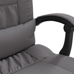Fauteuil de massage inclinable de bureau informatique étude similicuir gris 02_0025407