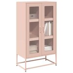 vidaXL Buffet haut rose 68x39x123 cm acier