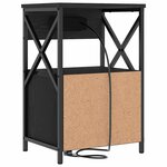 vidaXL Cabinet de chevet Chêne noir 40 x 31 x 60 cm Bois d'ingénierie