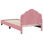 vidaXL Cadre de lit pour enfants avec tête de lit Rose 90 x 190 cm
