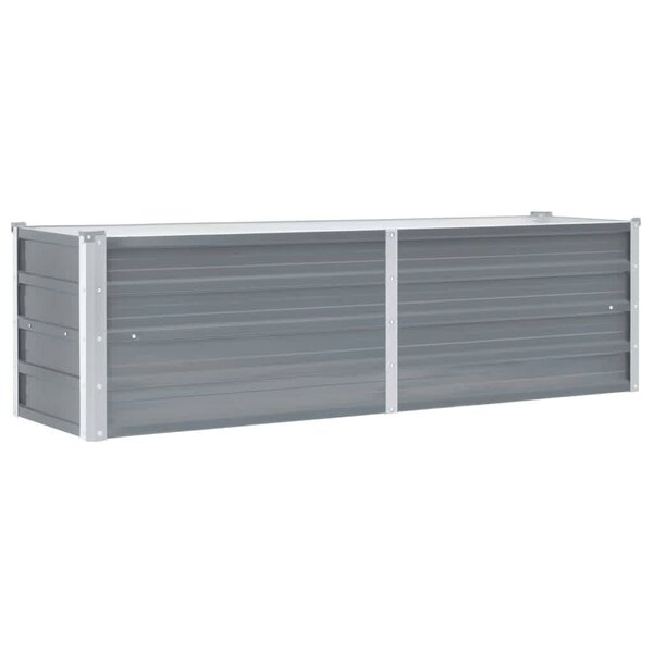 vidaXL Lit surélevé de jardin Acier galvanisé 160x40x45 cm Gris