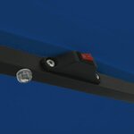 vidaXL Parasol de jardin Bleu et Noir 395 x 395 x 245 cm