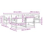 vidaXL Ensemble de canapés d'extérieur 7 pc Blanc et crème