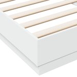 vidaXL Cadre de lit sans matelas avec lumières LED blanc 100x200 cm