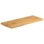 vidaXL Dessus de table 80x40x2 5 cm bord vivant bois massif manguier