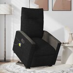 vidaXL Fauteuil inclinable de massage électrique Noir Tissu